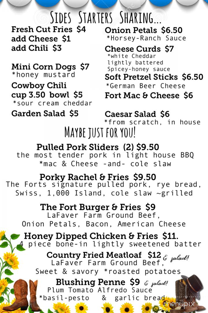 Indian Fort Inn - Hamburg, PA menu_pic