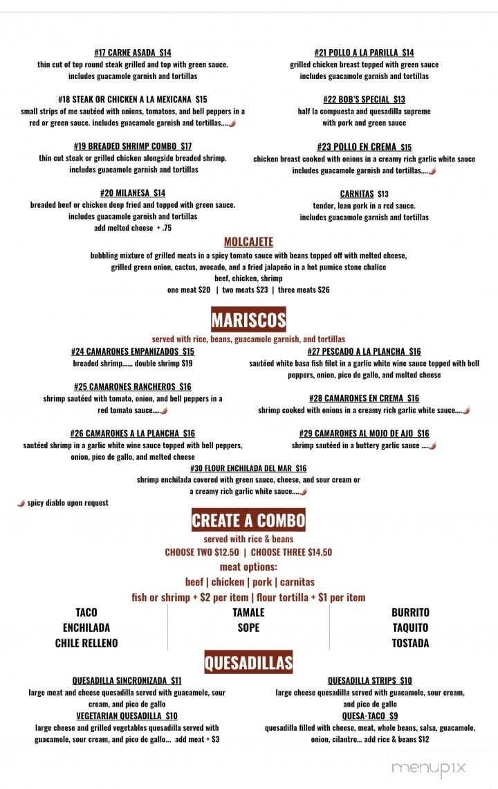 Cocina Michoacana 2 - Sonora, CA menu_pic