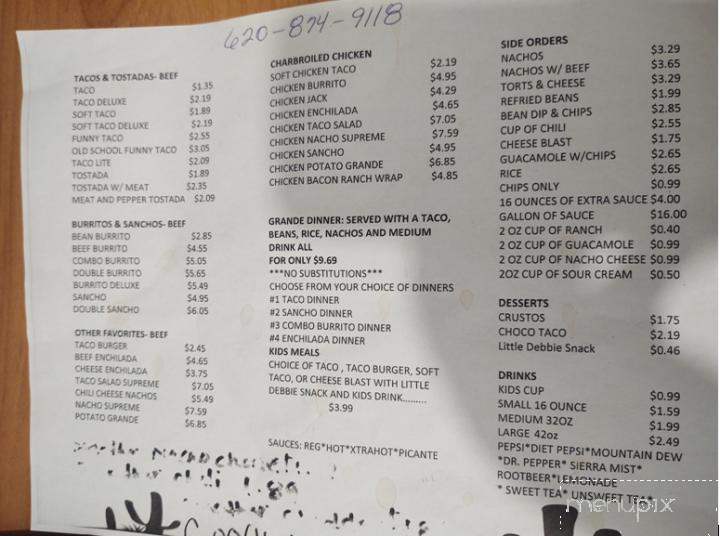 Taco Grande - Scott City, KS menu_pic