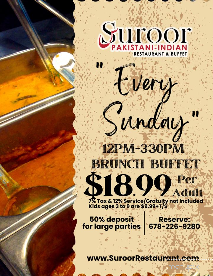 Suroor Pakistani & Indian Halal Restaurant - Duluth, GA menu_pic