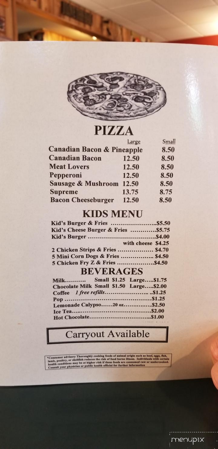 Shooters Bar & Grill - Ossian, IA menu_pic