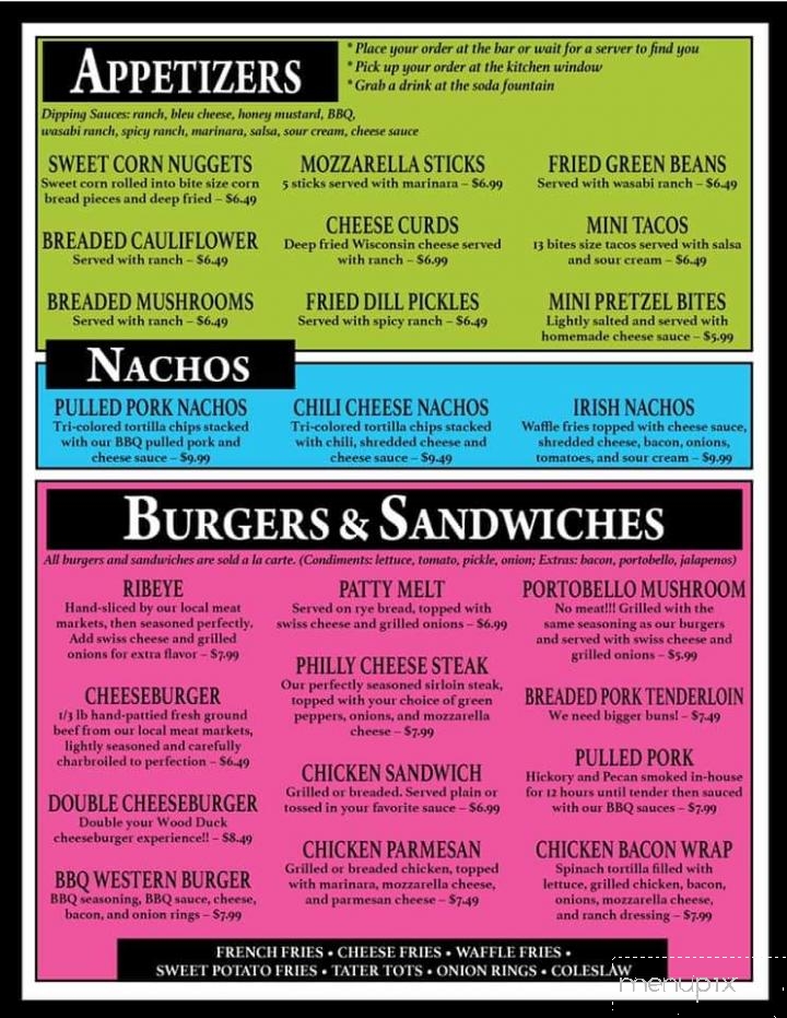 Wood Duck - Carlinville, IL menu_pic