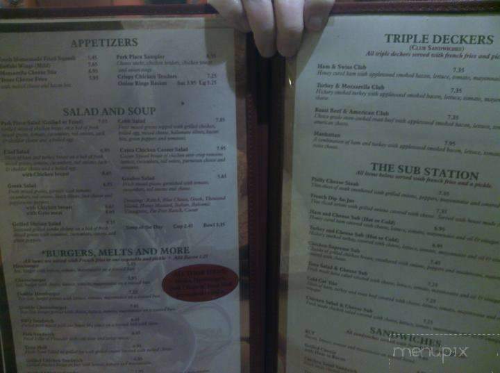 Park Place Restaurant - Charlotte, NC menu_pic