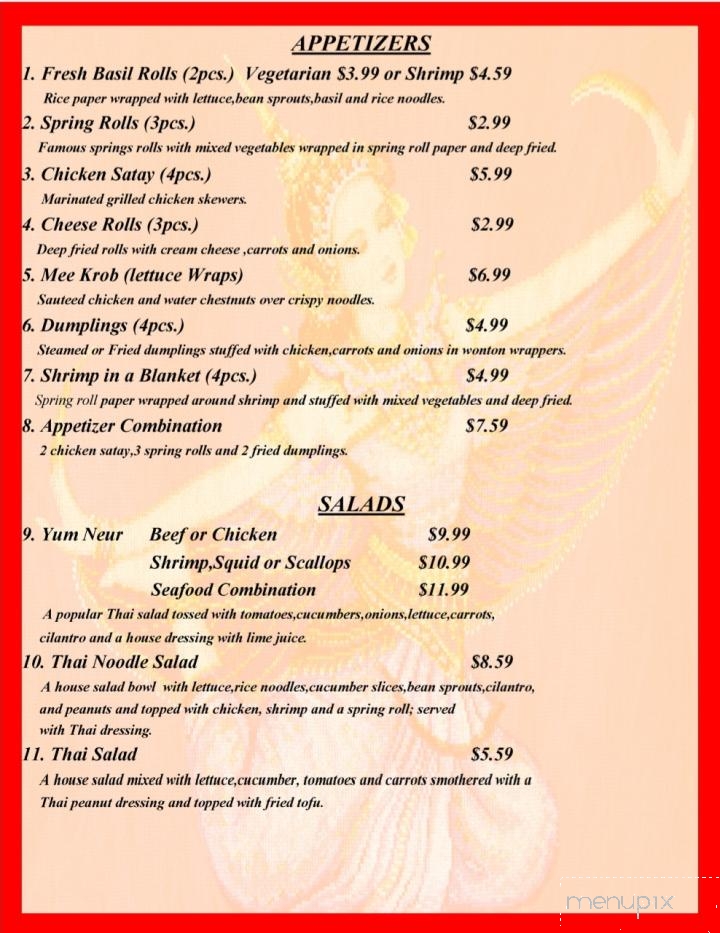 Tenten Thai - North Wilkesboro, NC menu_pic