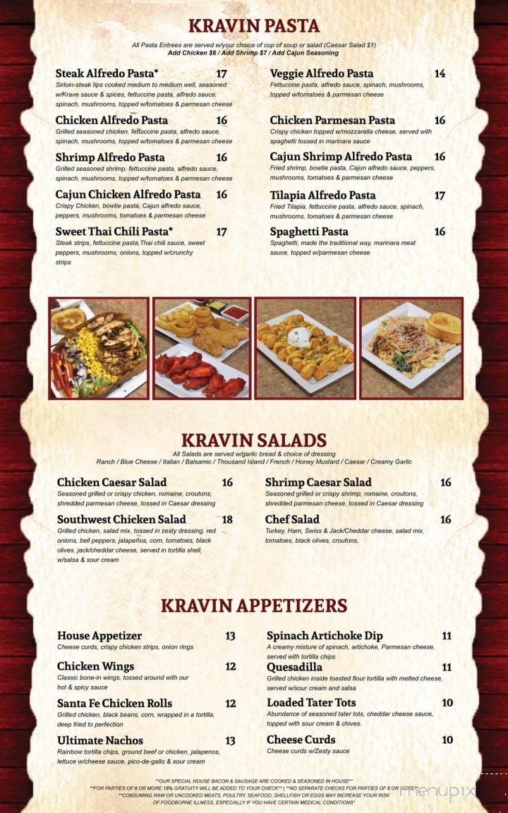 Krave Restaurant - Bridgeview, IL menu_pic