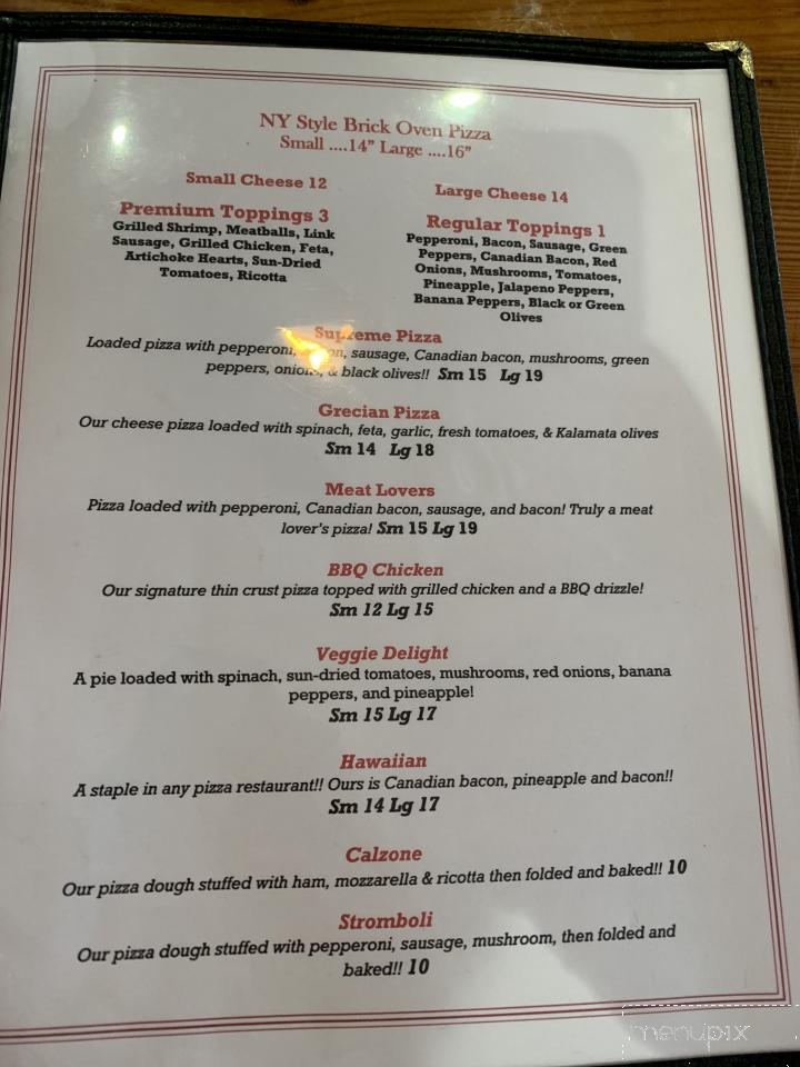 Famiglia - Winterville, NC menu_pic
