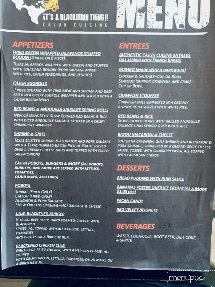 It's A Blackburn Thing!! - Austin, TX menu_pic