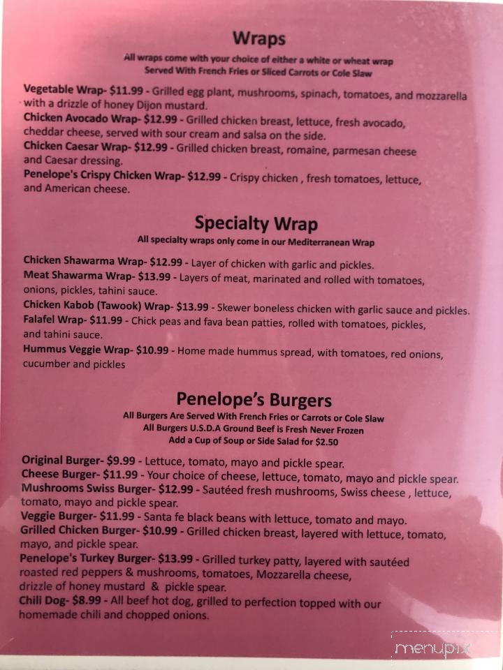 Penelope's diner - Delray Beach, FL menu_pic