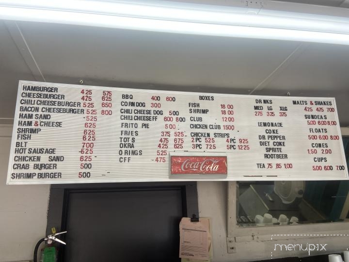 Roseland Malt Shop - Roseland, LA menu_pic