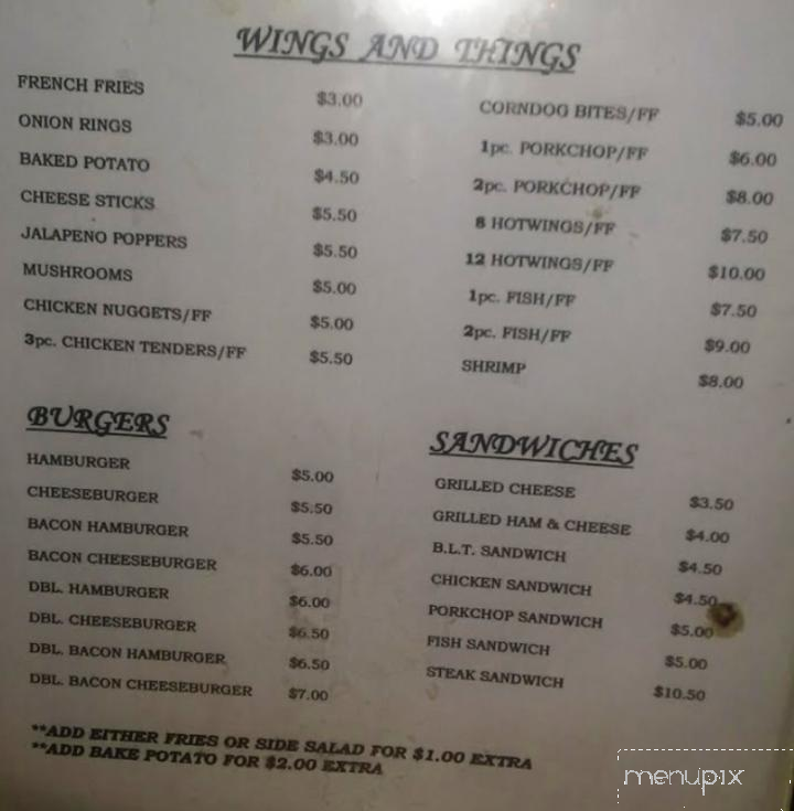 Iris And Richard's Restaurant - Branchville, SC menu_pic