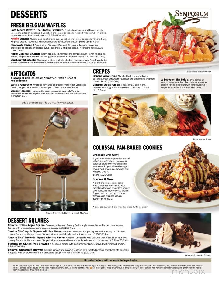 Symposium Cafe Restaurant Whitby - Whitby, ON menu_pic