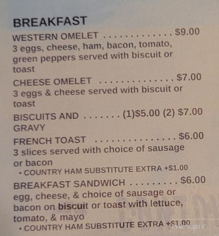 Airport Restaurant & Lounge - Beaver, WV menu_pic