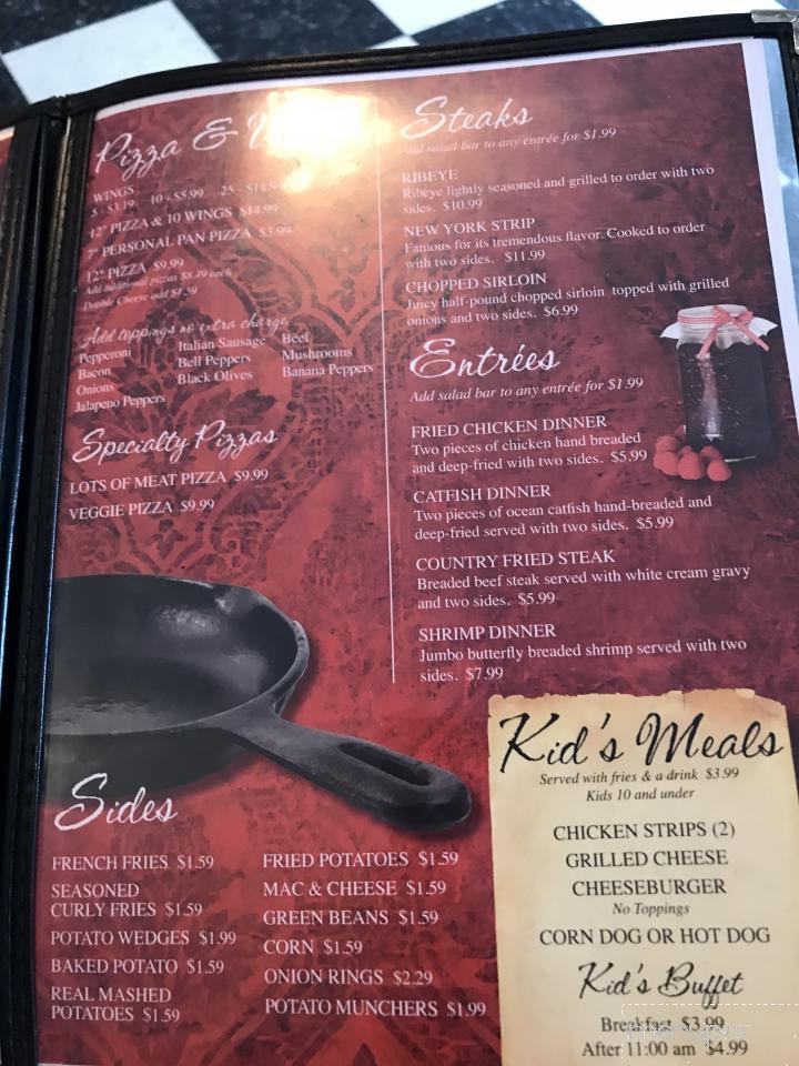 Cornbread Cafe - Frenchburg, KY menu_pic