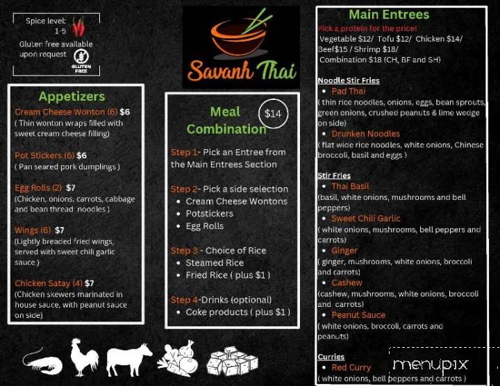 Savanh Thai Asian Cuisine - Burnsville, MN menu_pic