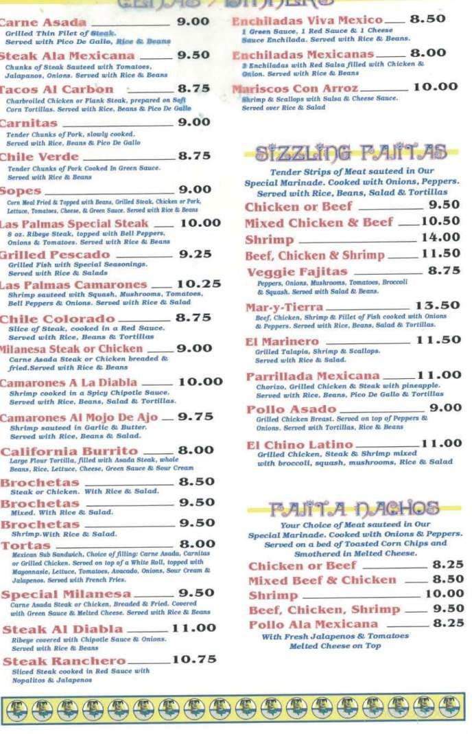 Las Palmas Family Mexican - Florence, SC menu_pic