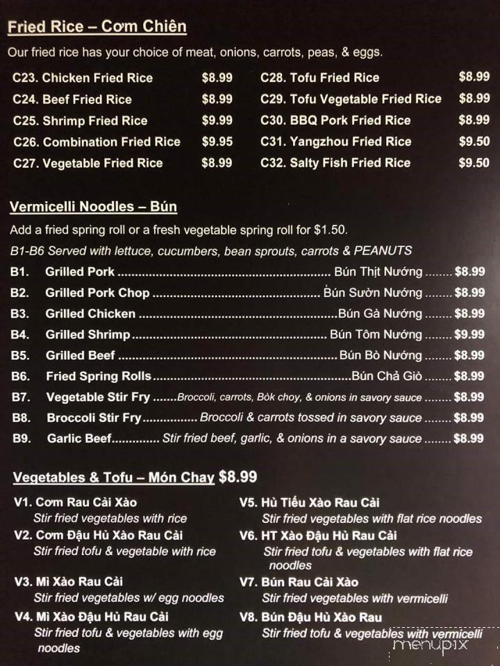 Pho'Nomenal - Oklahoma City, OK menu_pic