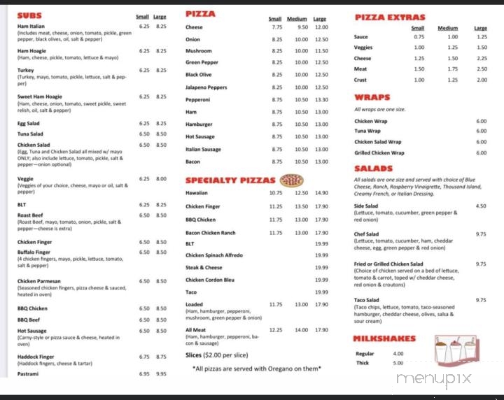Jonesport Pizza Shop - Jonesport, ME menu_pic