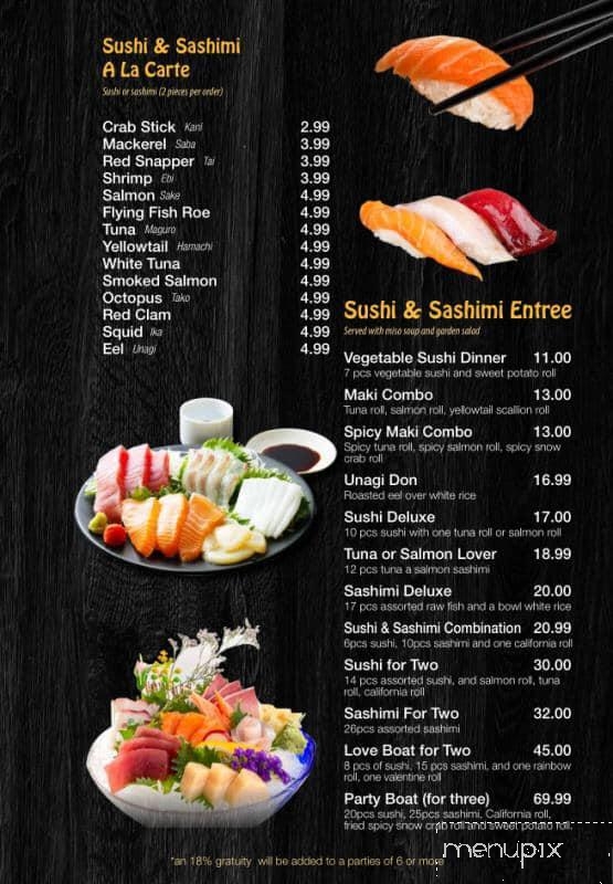 Furji Sushi Asia Sushi Buffet - Oneida, NY menu_pic