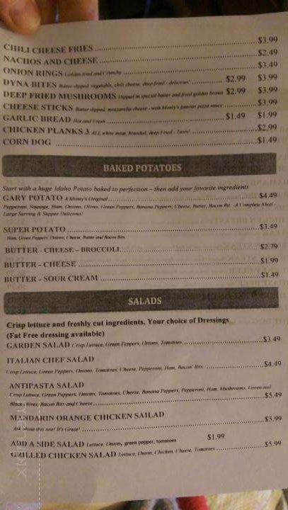 Monty's Pizza - Chesapeake, OH menu_pic