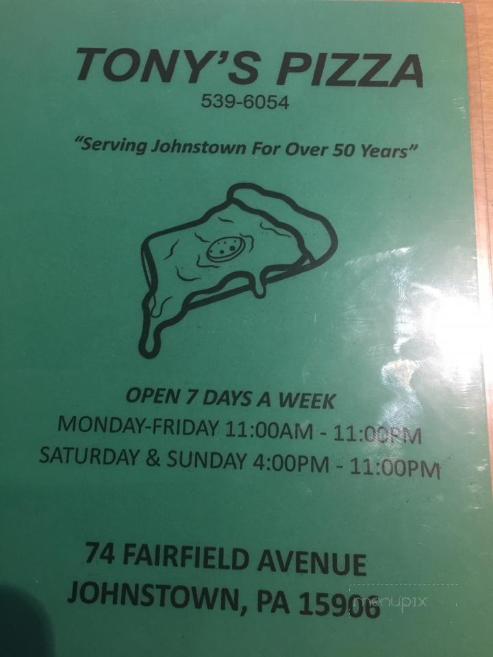 Tony's Pizza Shop - Johnstown, PA