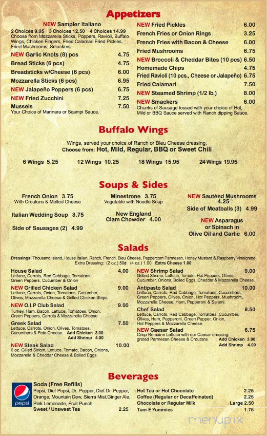 Original Italian Pizza - Madison Heights, VA menu_pic