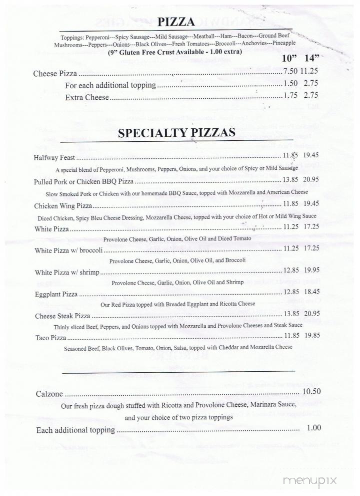 Halfway House Restaurant & Tavern - Honesdale, PA menu_pic
