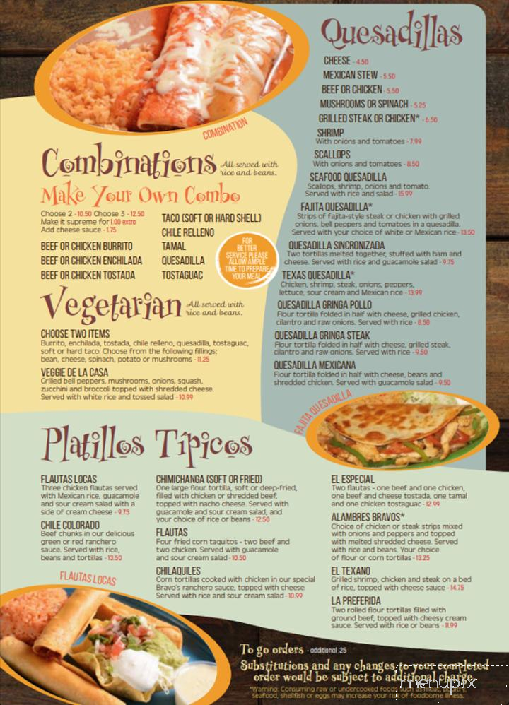 Bravos Mexican Grill - Skiatook, OK menu_pic