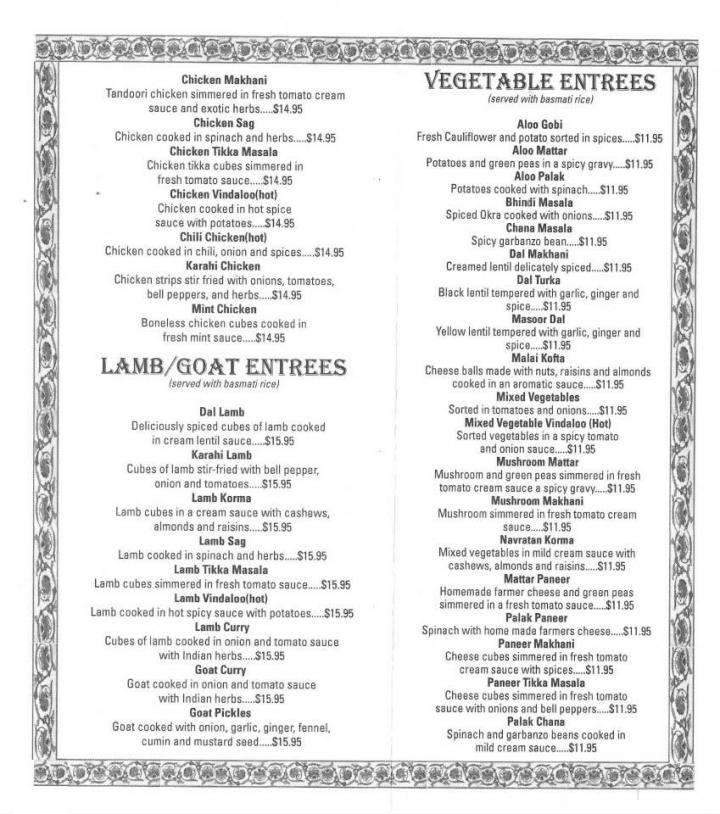 India's Oven - Swansea, IL menu_pic