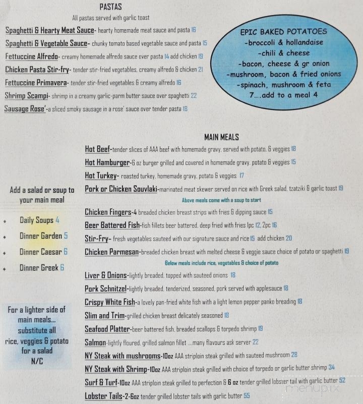 Tommy D's Restaurant & Steakhouse - Hanover, ON menu_pic