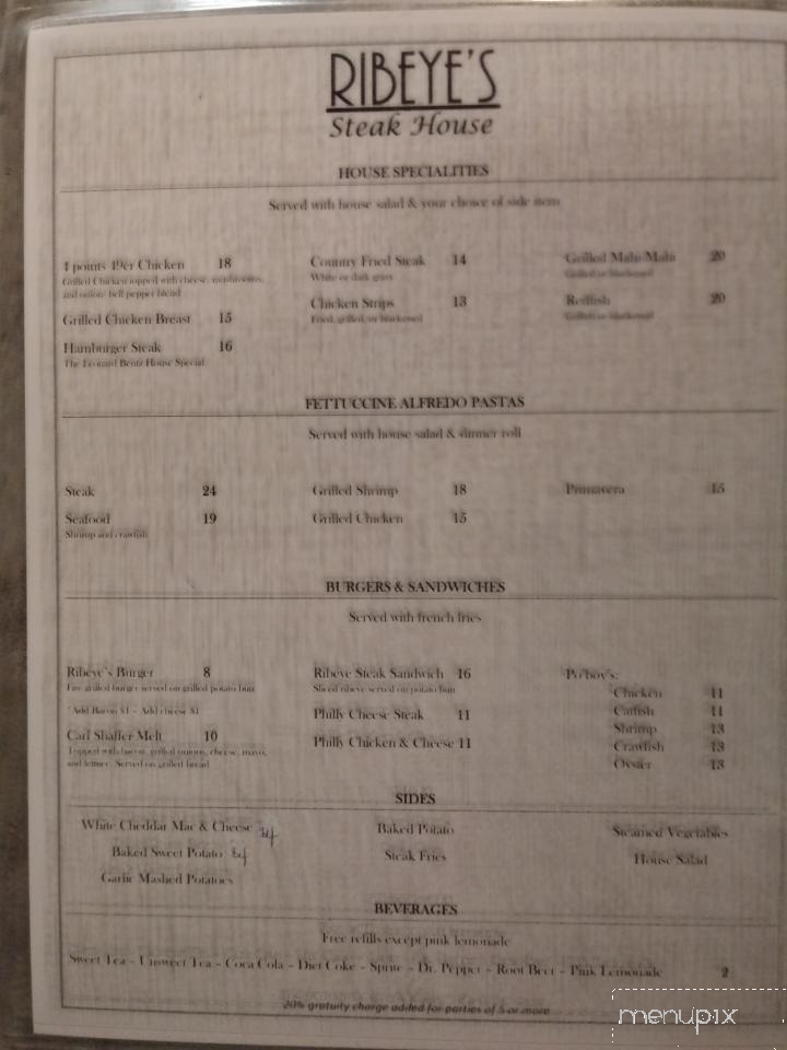 Ribeyes - Yazoo City, MS menu_pic