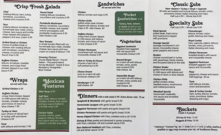 Roma Gardens - Kane, PA menu_pic