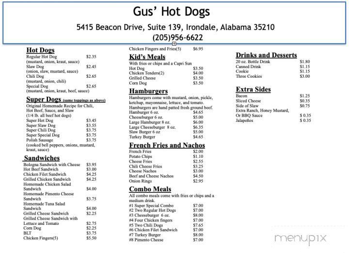 Gus's Hot Dogs - Irondale, AL