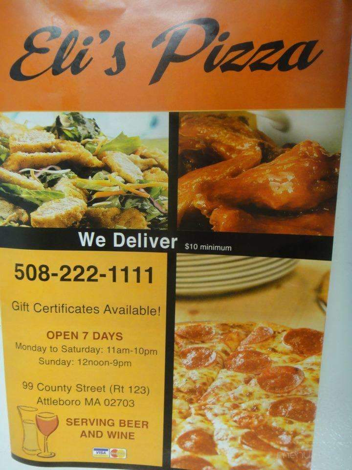 Eli's Pizza - Attleboro, MA menu_pic