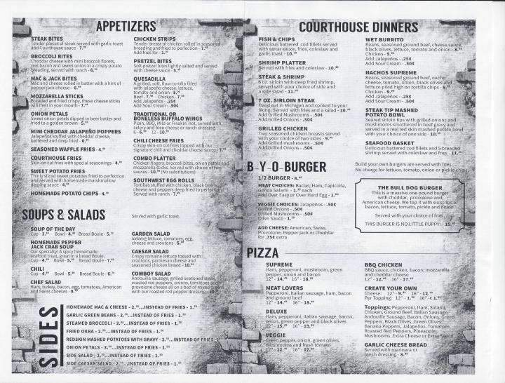 Courthouse Pub - Mason, MI menu_pic
