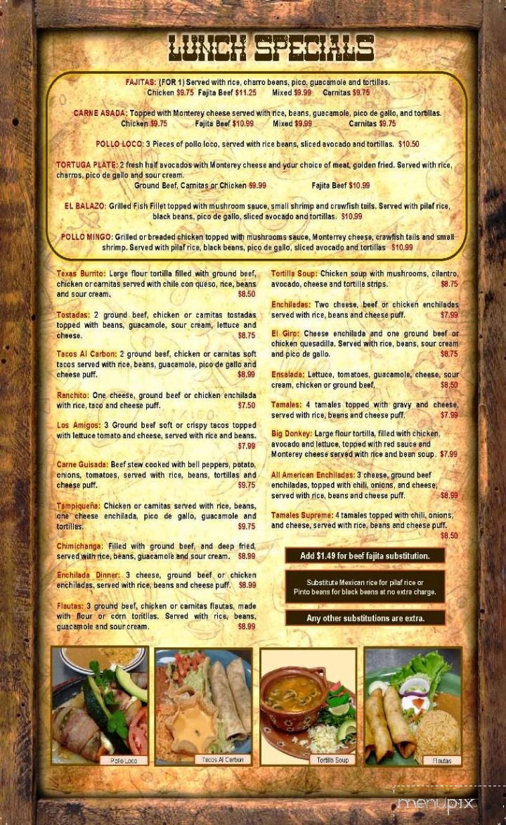 7 Leguas Mexican Restaurant - Montgomery, TX menu_pic