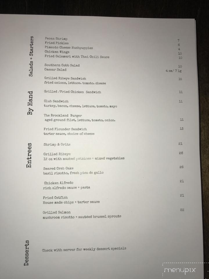 Menu of Brookland Eats in Roxboro, NC 27573