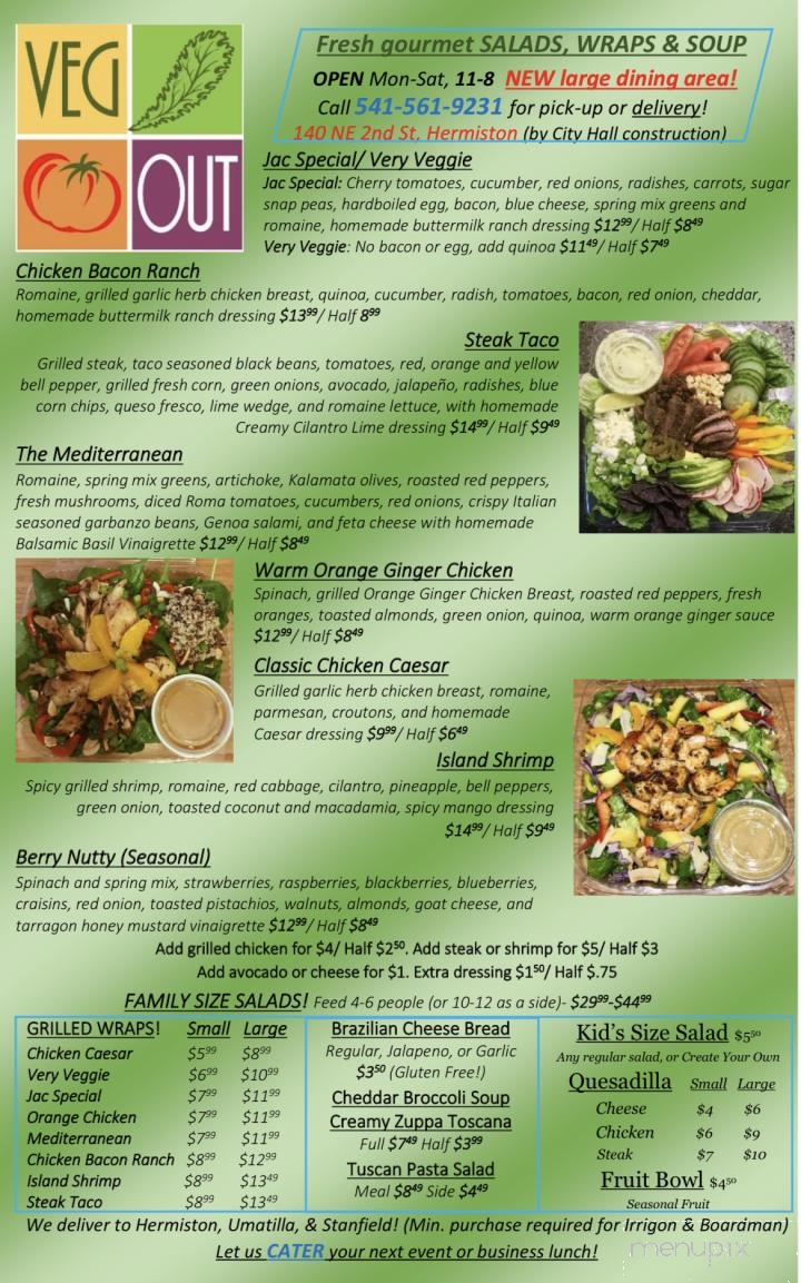 Veg Out - Hermiston, OR menu_pic