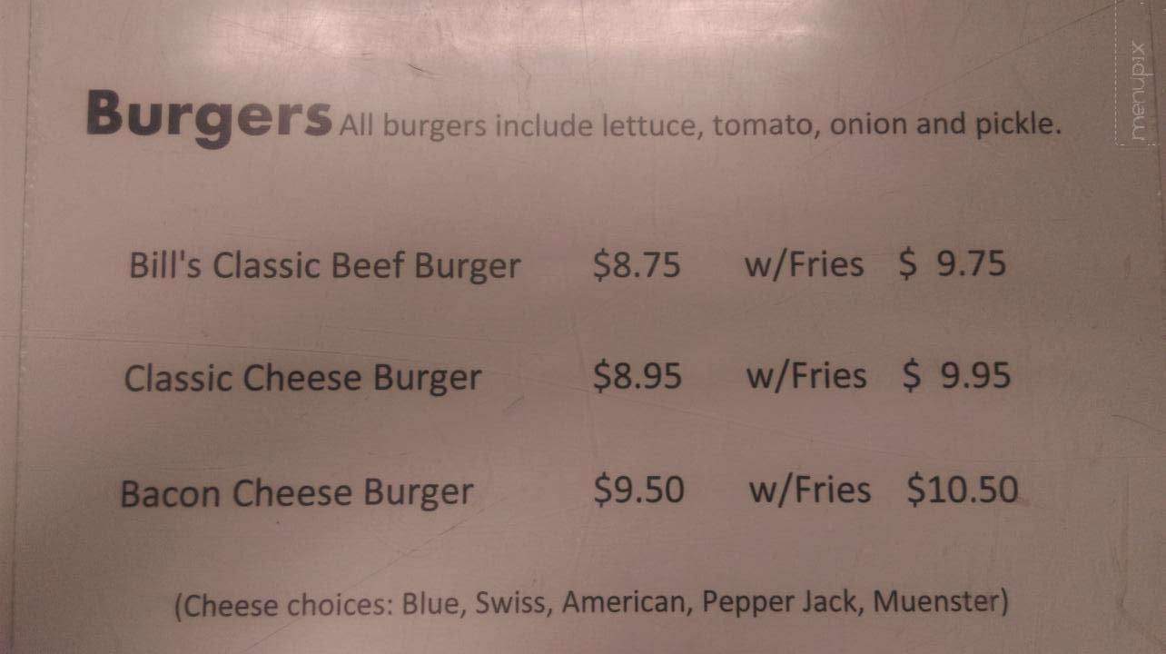 Bill's Place - Wheatland, CA menu_pic