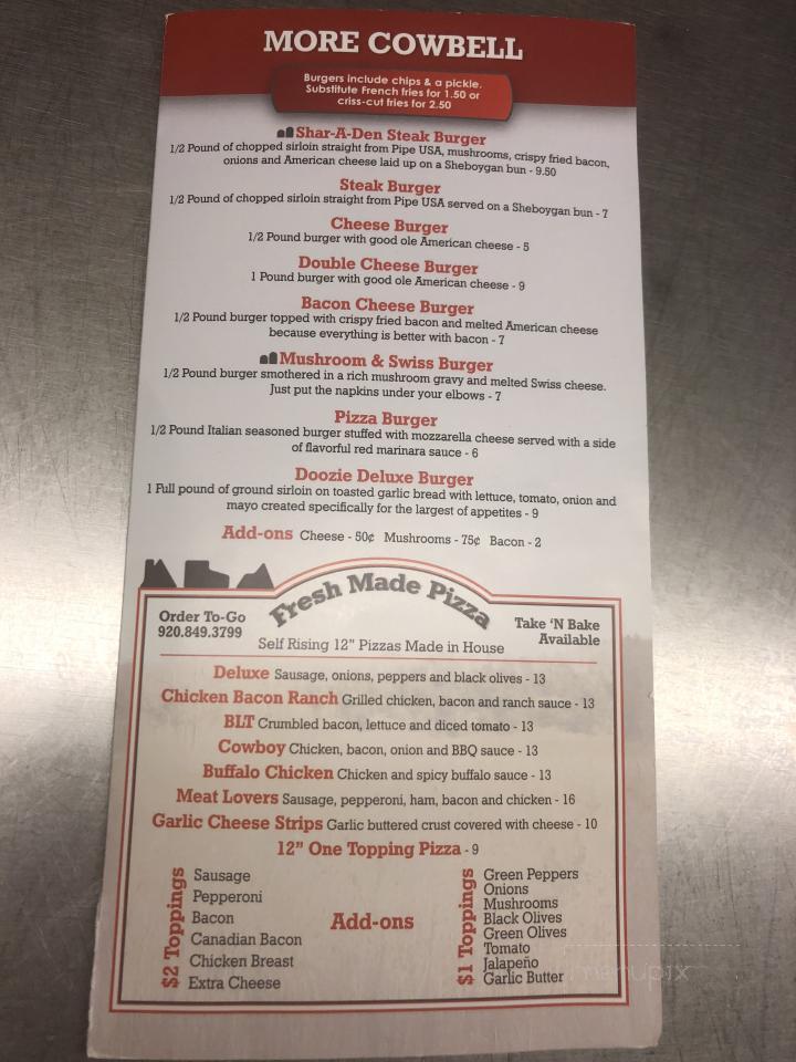 Neighborhood Pub & Grill - Chilton, WI menu_pic