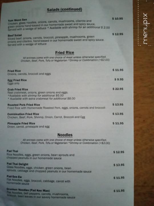 Taste Of Thai - Irvington, AL menu_pic