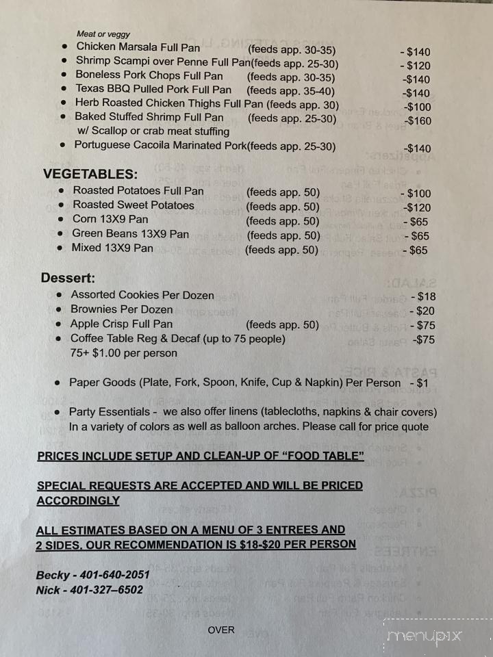 Kings Catering - North Providence, RI menu_pic