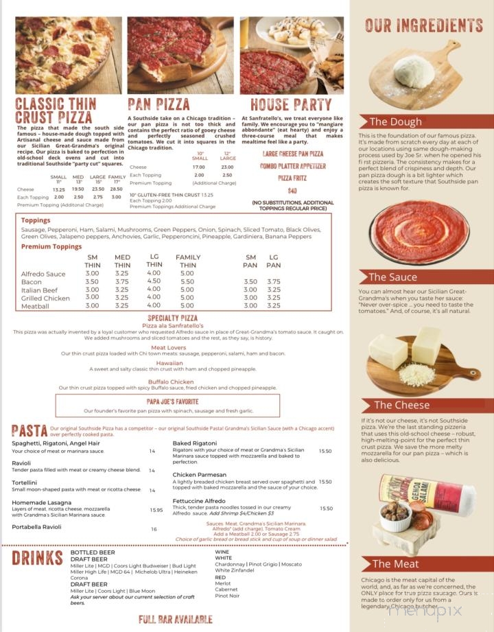 Sanfratellos Pizza - Dyer, IN menu_pic