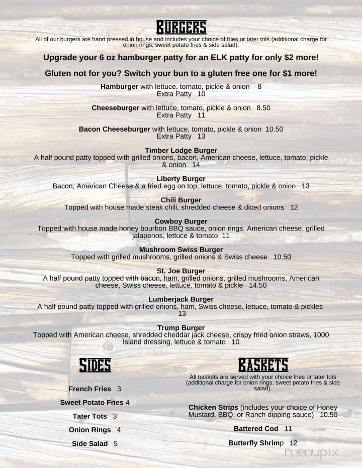 Timber Lodge Cafe - Saint Maries, ID menu_pic