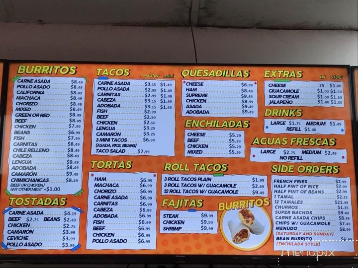 Mi Pueblito Mexican Food - Glendale, AZ menu_pic