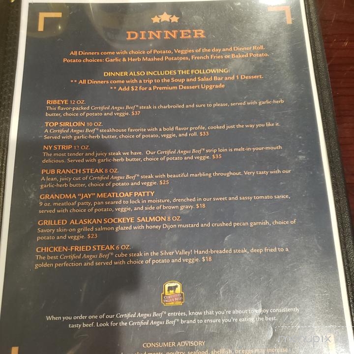 Broken Wheel Restaurant - Kellogg, ID menu_pic