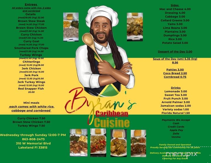Byran's Caribbean Cuisine - Lakeland, FL menu_pic