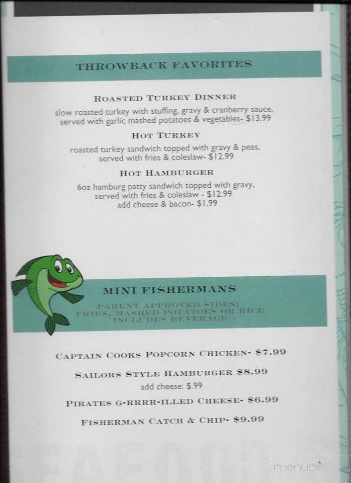 The Fisherman Restaurant - Shediac, NB menu_pic