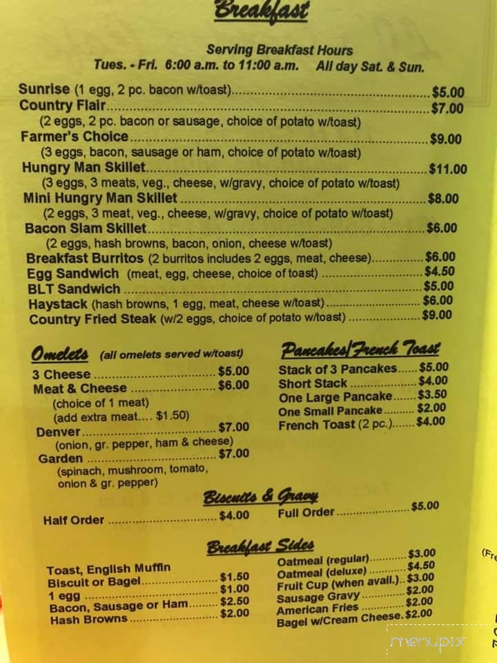 L J's Garden Cafe - Magnolia, IL menu_pic
