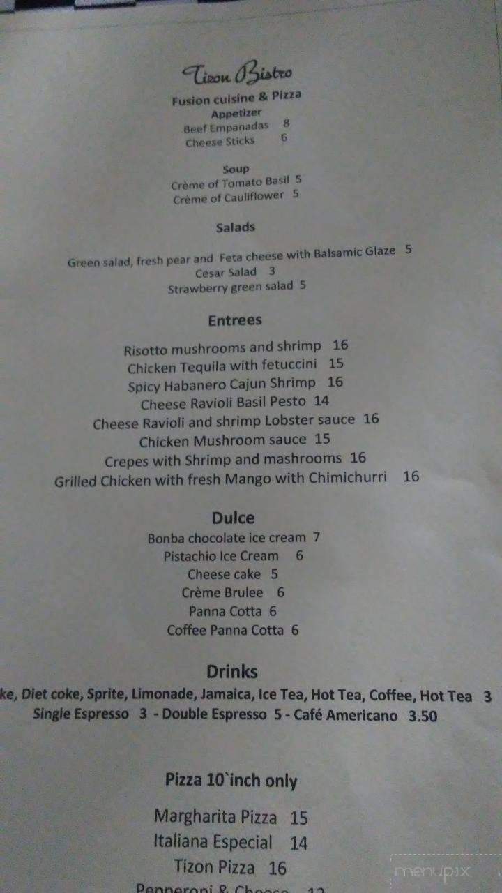 Tizon Bistro - El Monte, CA menu_pic