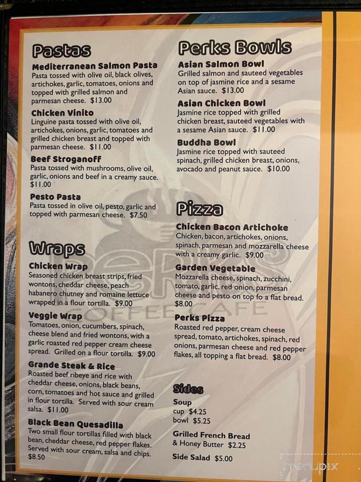 Perks Coffee Cafe - Monroe, WI menu_pic